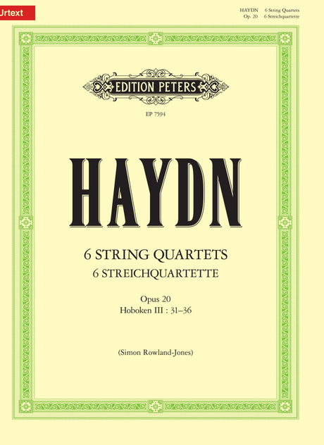 Haydn: 6 String Quartets, Hob. III:31–36, Op. 20