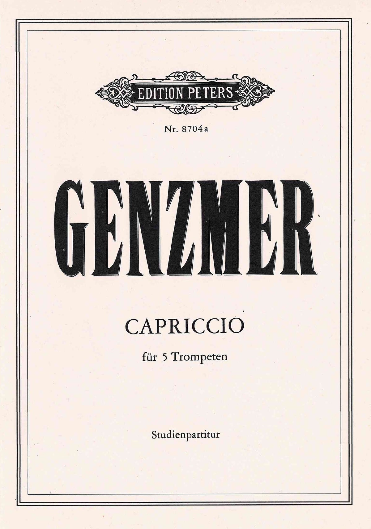 Genzmer: Capriccio for 5 Trumpets