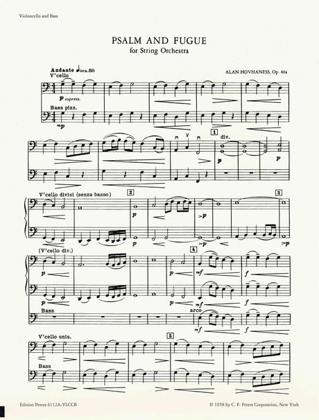 Hovhaness: Psalm and Fugue, Op. 40a