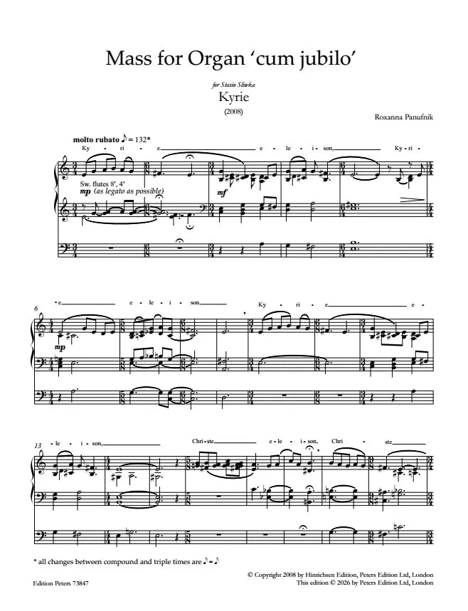 Panufnik: Mass for Organ 'cum jubilo'