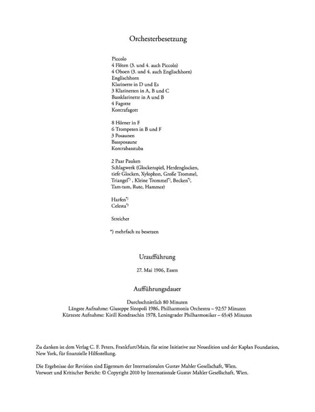 Mahler: Symphony No. 6