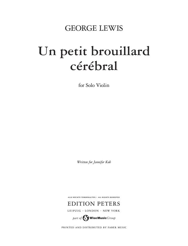 Lewis: Un petit brouillard cérébral
